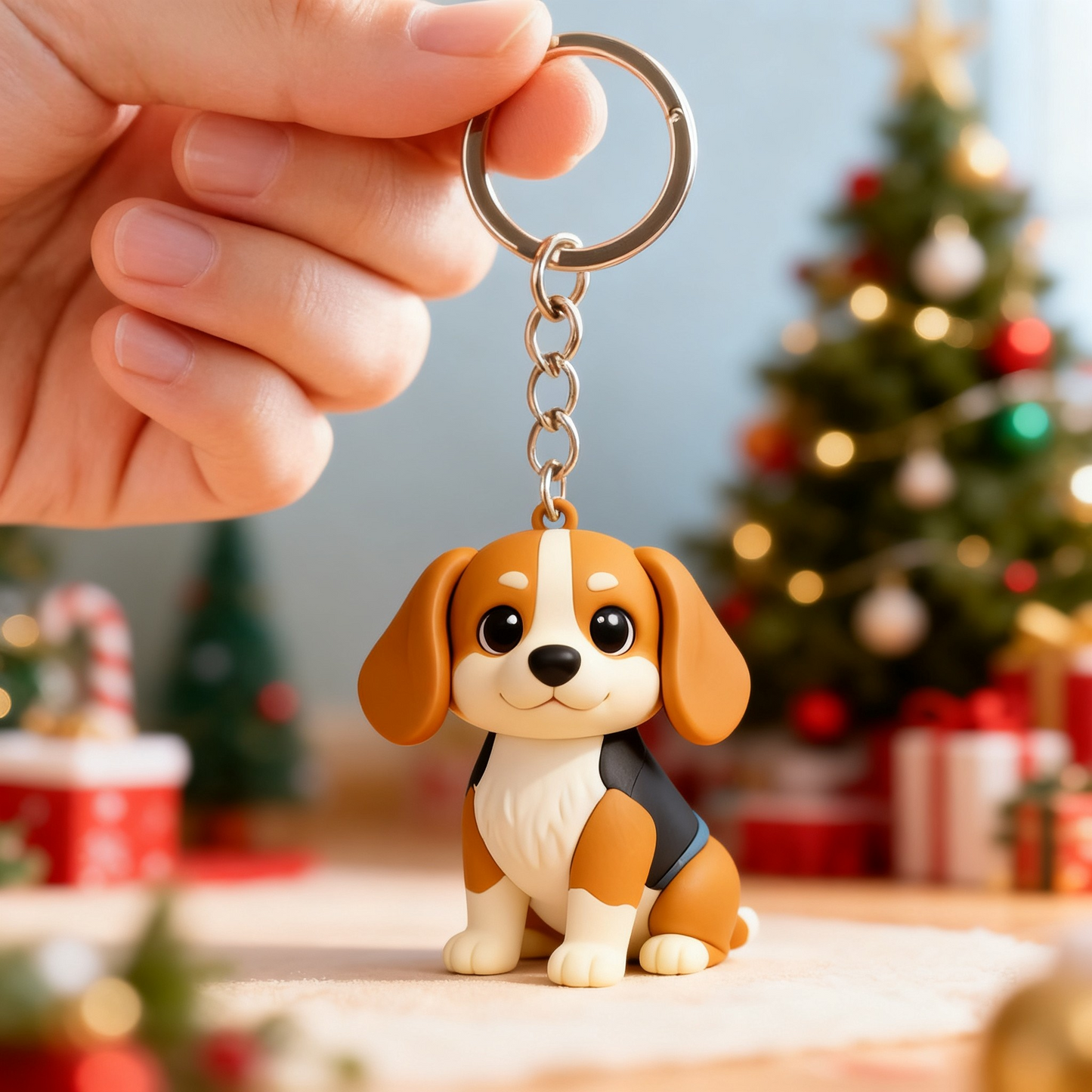 Custom 3D Pet Keychain/Figurine from Your Photo – Personalized Mini Pet Figurine Gift