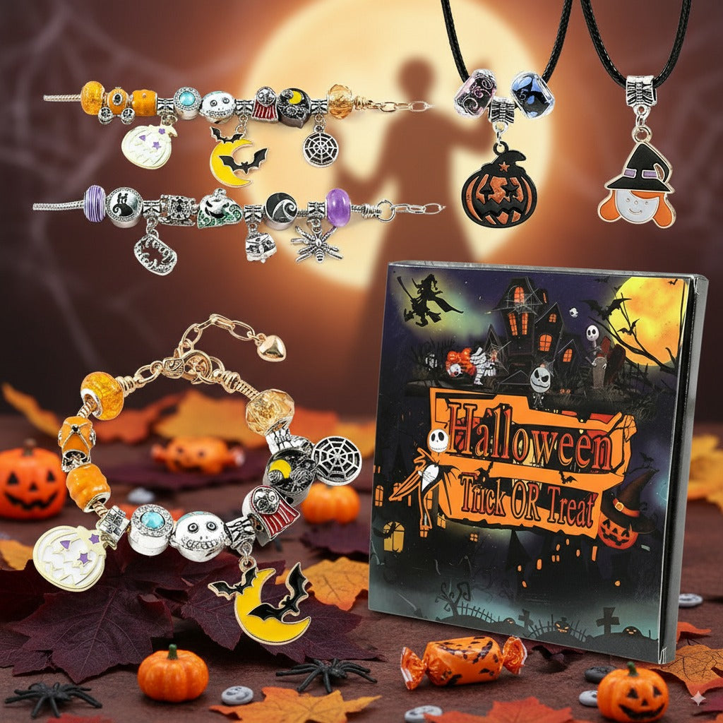 "Spooky Sparkle" Limited Edition Mystery Blind Box Halloween Charm Bracelet - Bewitchingly Beautiful Jewelry 🎃