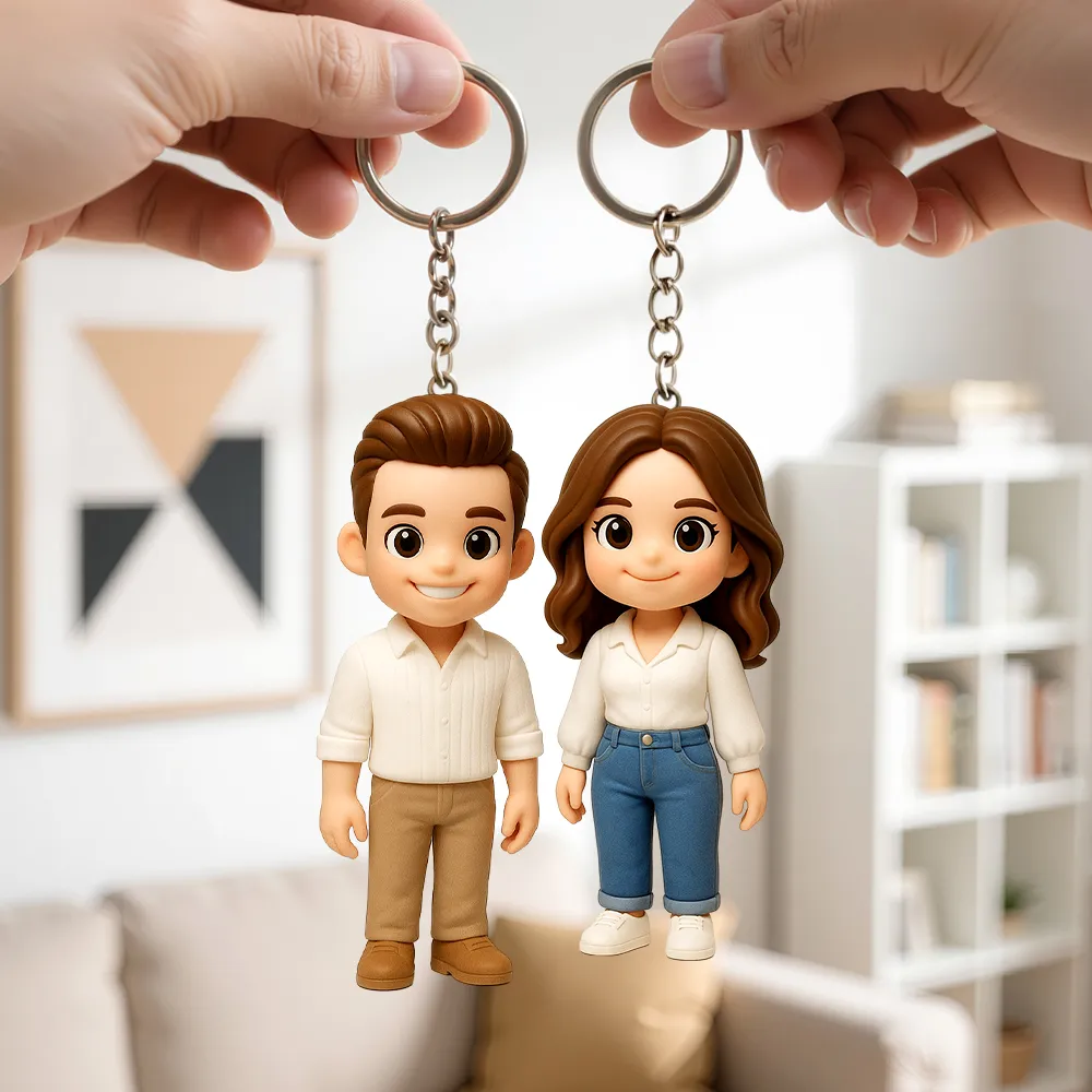 Custom 3D Figure Keychain From Photo Personalized Doctor Keychain Gift For Medical Professionals