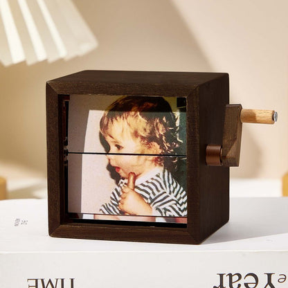 Custom Baby's First Year Flipbook - Hand-Cranked Animation Box for Photo Memories