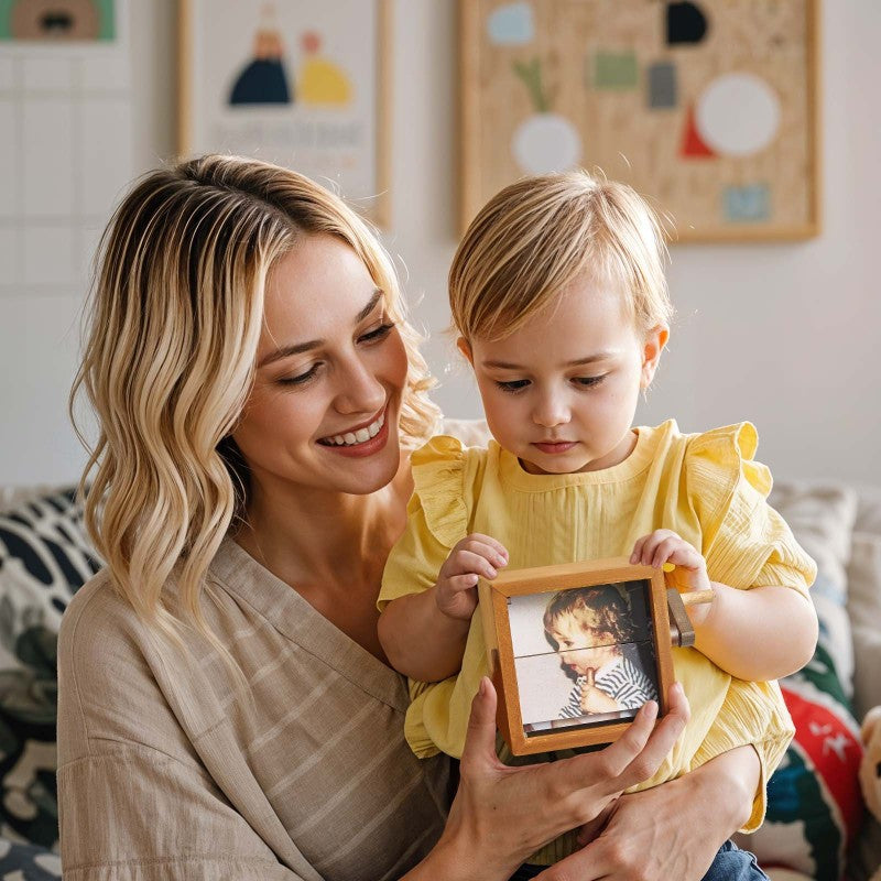 Custom Baby's First Year Flipbook - Hand-Cranked Animation Box for Photo Memories