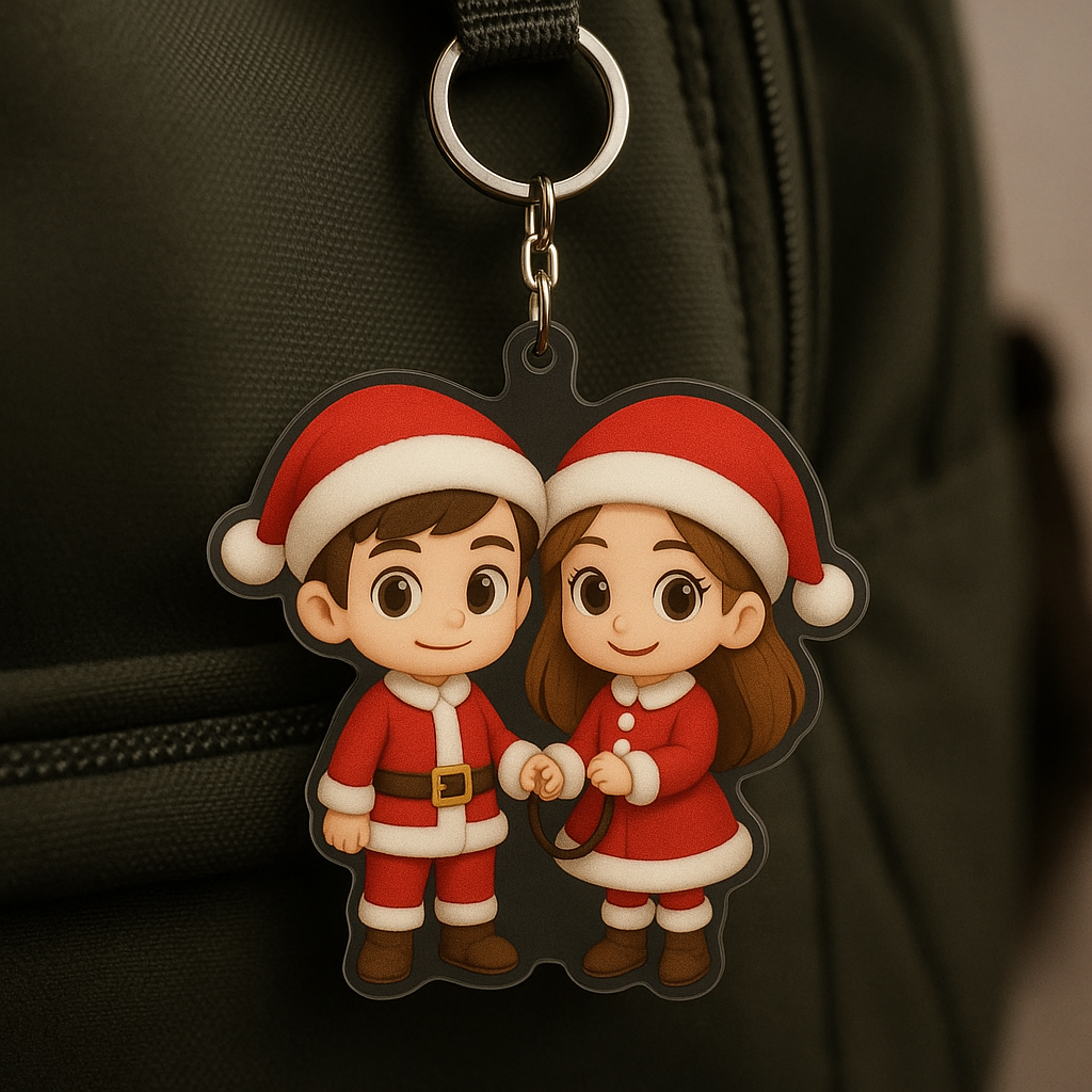 Custom Cartoon Character Acrylic Charm – Personalized Bag Christmas Gift