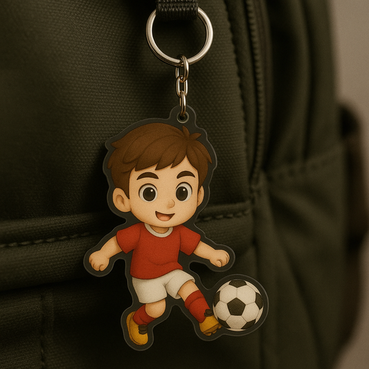 Personalized Acrylic Charm Keychain – Custom Cartoon Figure Gift for Family & Friends
