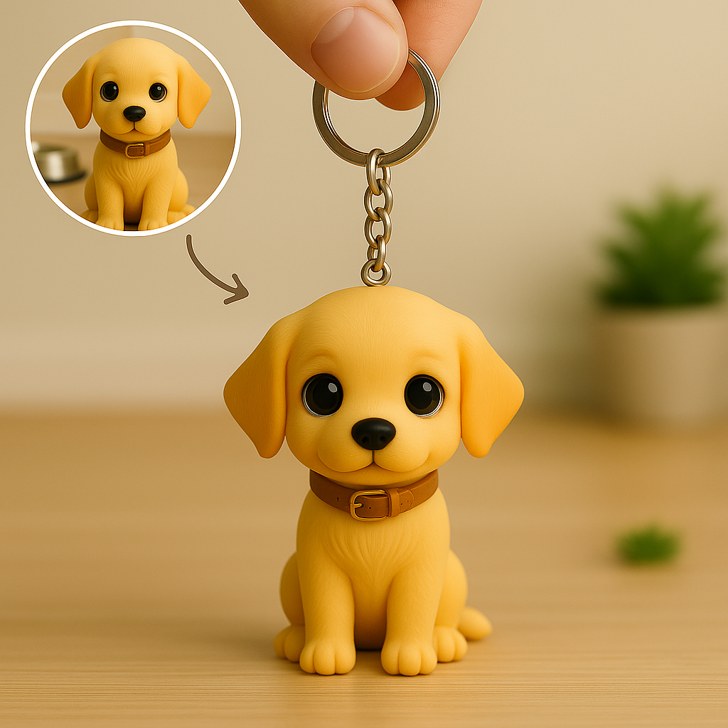 Custom 3D Figure Keychain From Photo Personalized Photographer Keychain Gift For Photography Lovers