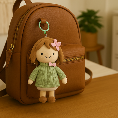 Personalized Baby Photo Plush Doll Keychain