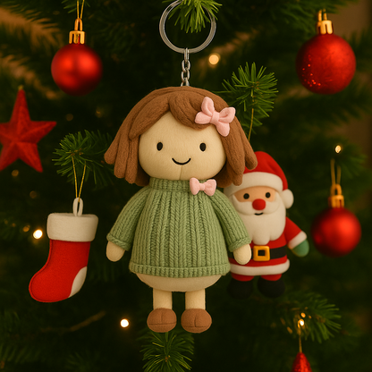 Personalized Baby Photo Plush Doll Keychain