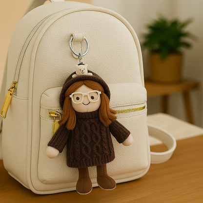 Personalized Photo Plush Doll Keychain Gift For Her