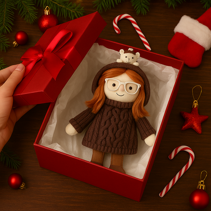 Personalized Photo Plush Doll Keychain Gift For Her