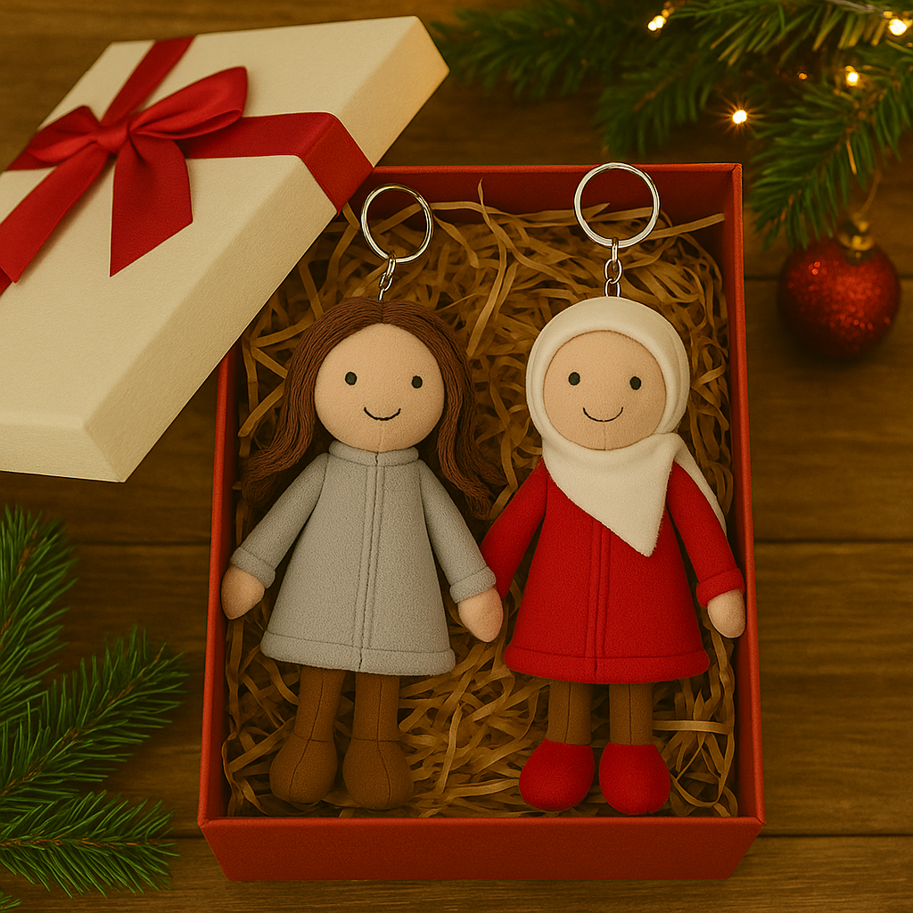 Personalized Sister Photo 3D Plush Doll Keychain/Pillow