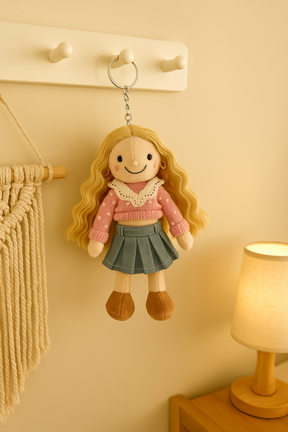 Personalized Photo 3D Plush Doll Keychain