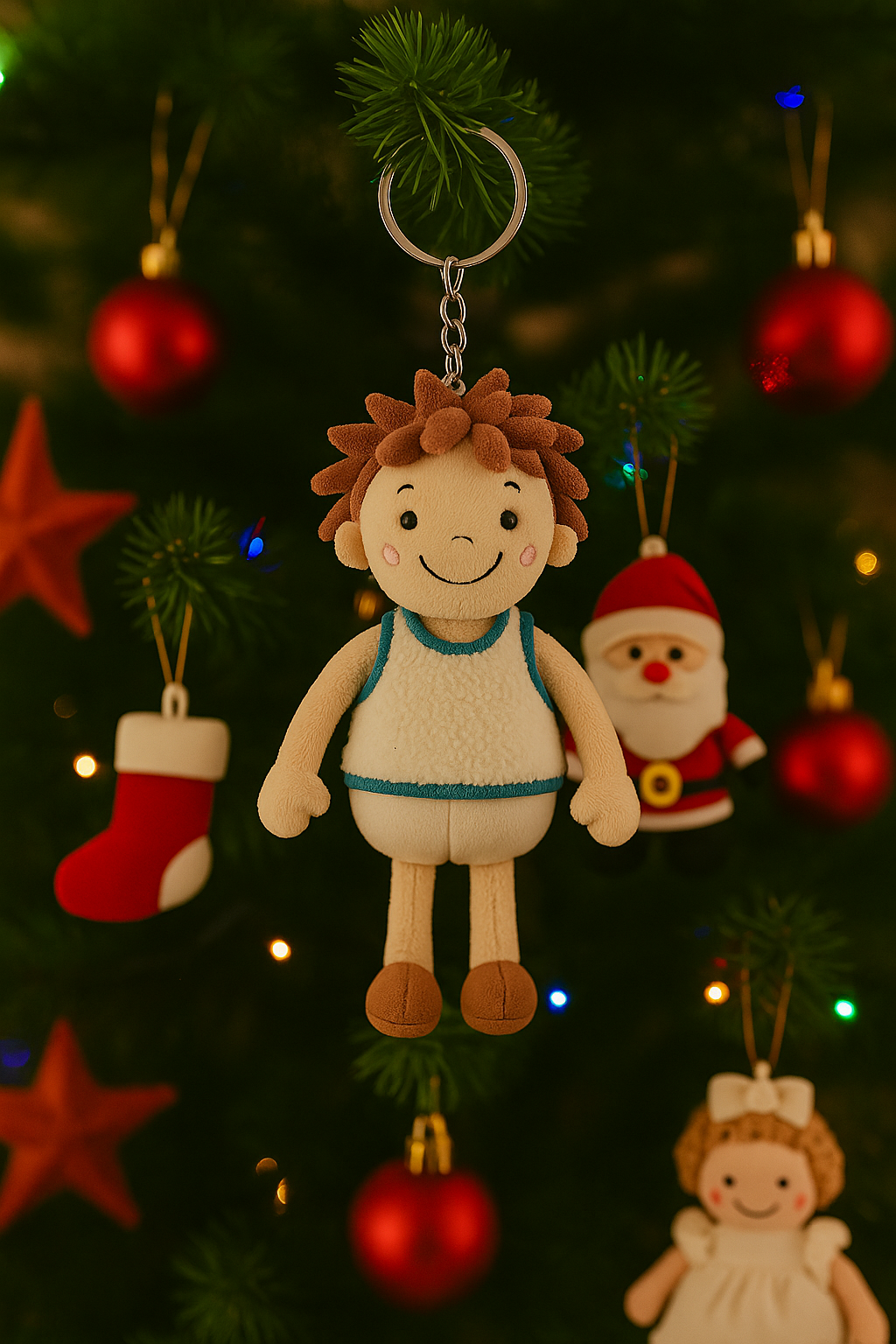 Personalized Photo Plush Doll Plush Keychain Gifts Personalized Bag Charm Couple Plush Doll, Cute Gift For Her