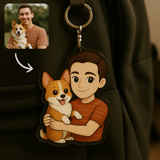 Create Your Keychain Charm Personalized Acrylic Photo Keychain for Backpacks & Daily Use