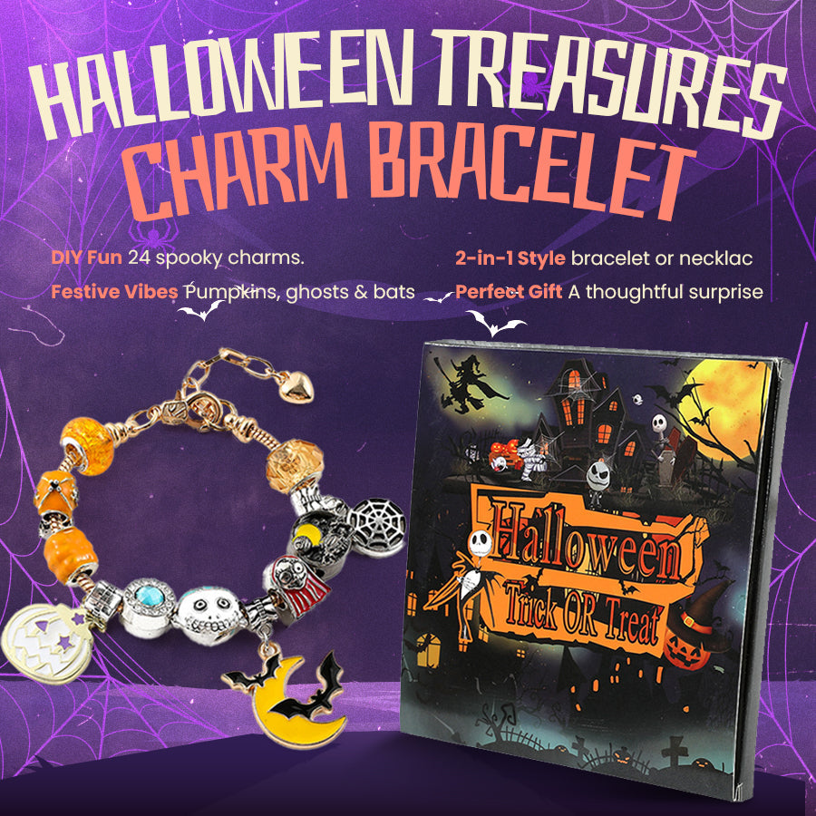 "Spooky Sparkle" Limited Edition Mystery Blind Box Halloween Charm Bracelet - Bewitchingly Beautiful Jewelry 🎃