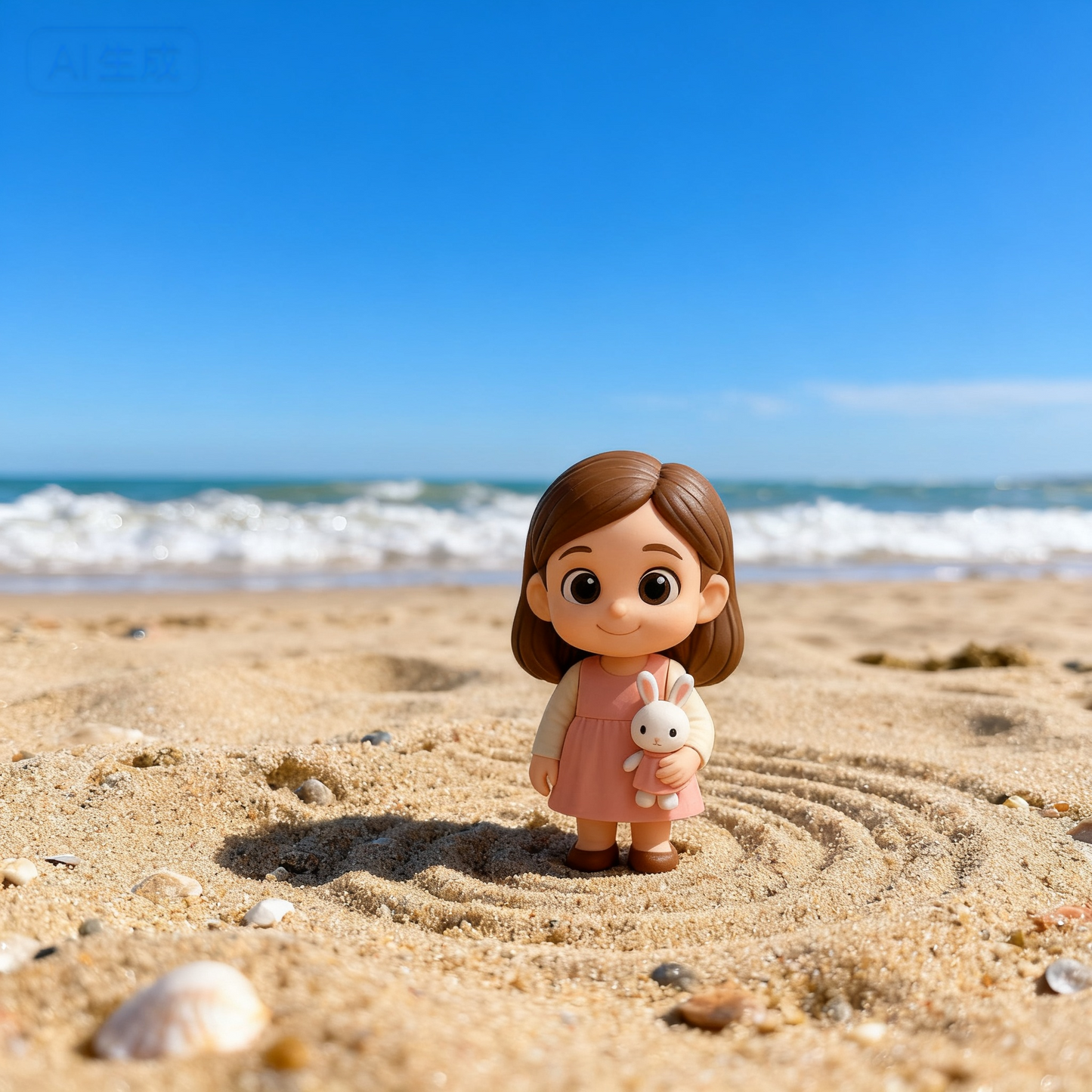 Custom 3D Action Figure From Photo – Personalized Cute Girl Figurine | Custom 3D Mini Figure Gift for Kids