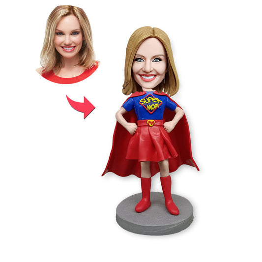 Custom Bobblehead Personalized Bobbleheads Super Mom Mother's Day Gift