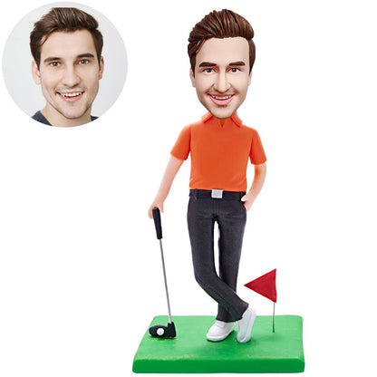 Custom Bobblehead Personalized Bobblehead Playing Golf