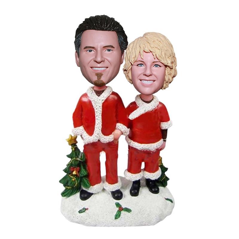 Custom Christmas Bobble Head Couple Personalised Gifts