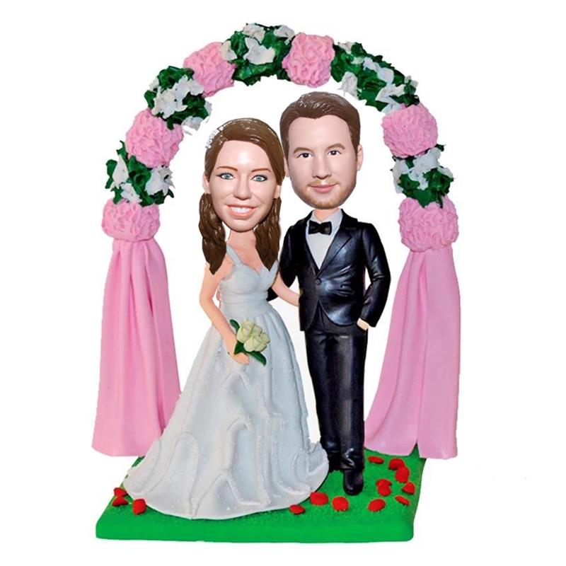 Custom Bobble Head For Wedding Cake