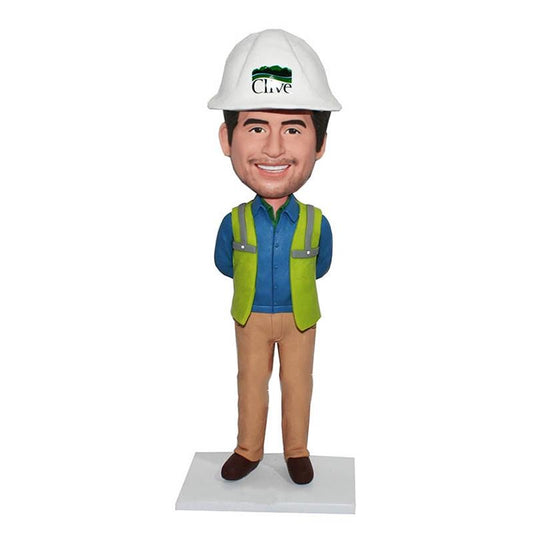 Custom Bobblehead Construction Superintendent Action figure Doll