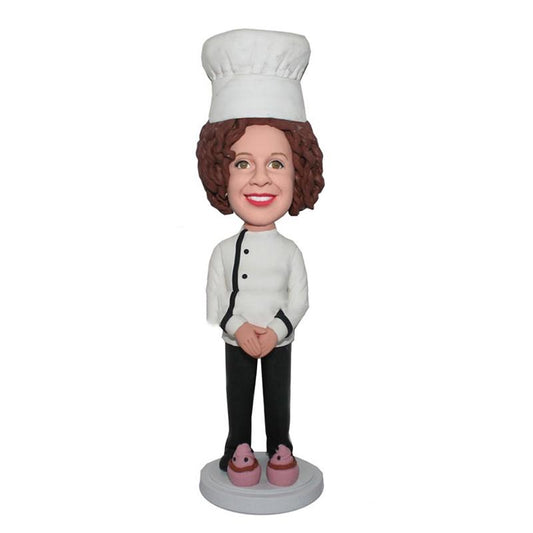 Custom Bobblehead Female Chef Statues Figurines