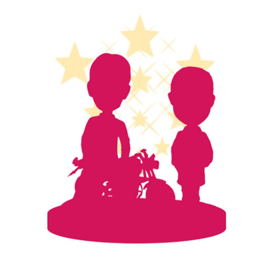 Fully Customizable 2 Person and 1 Vehicle Custom Bobblehead