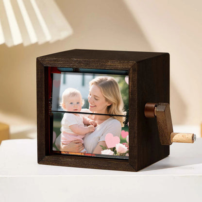 Custom Photo Flipbook Animation Frame - Hand-Cranked Mechanical Memory with Light, The Perfect Mother's Day Gift
