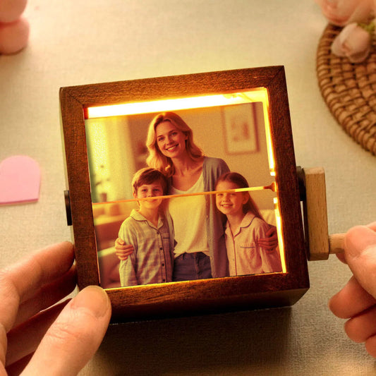 Custom Photo Flipbook Animation Frame - Hand-Cranked Mechanical Memory with Light, The Perfect Mother's Day Gift