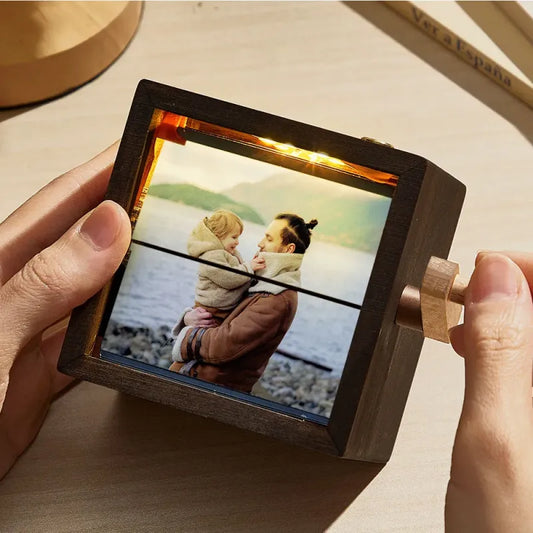 Custom Photo Flipbook Frame - Personalized Animation Machine with Light, Unique Father's Day Gift