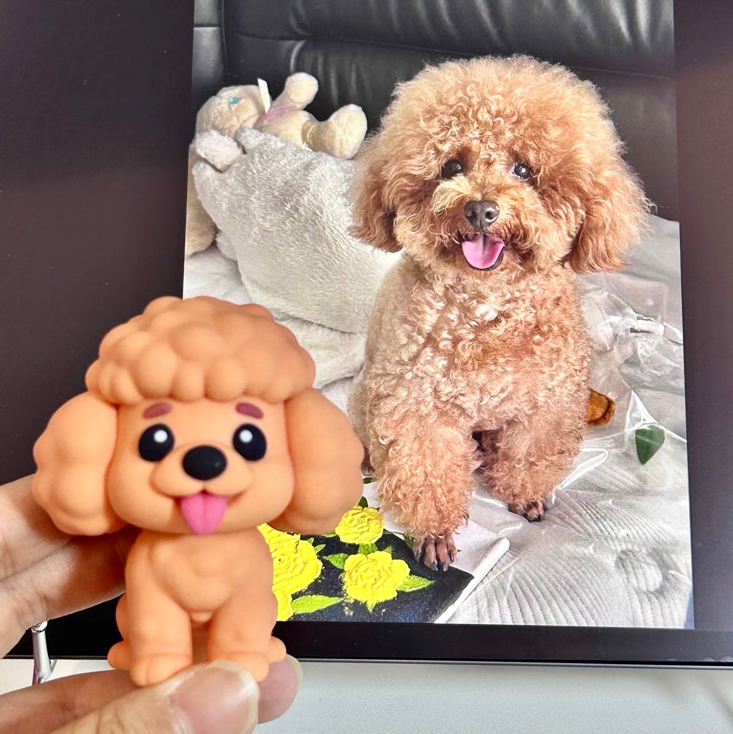 Custom 3D Pet Keychain/Figurine from Your Photo – Personalized Mini Pet Figurine Gift