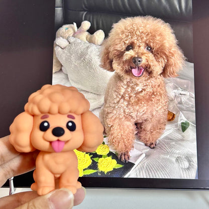 Custom 3D Pet Keychain/Figurine from Your Photo – Personalized Mini Pet Figurine Gift