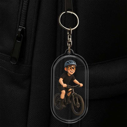 Custom Acrylic Cartoon Keychain － Personalized Photo Keychain － Unique Couple Gift for Her － Birthday Valentine's Anniversary Gift