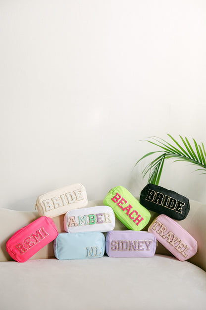 Custom Name Pencil Case for Kids - Chenille Letter Patch School Supply | Personalized & Fun Stationery Holder | Unique Gift for Students