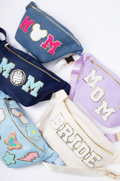 Custom Embroidered Fanny Pack - Adjustable Waist Bag - Personalized Bachelorette Gift - Bridesmaid Proposal - Festival Essentials - Travel & Gym Accessory