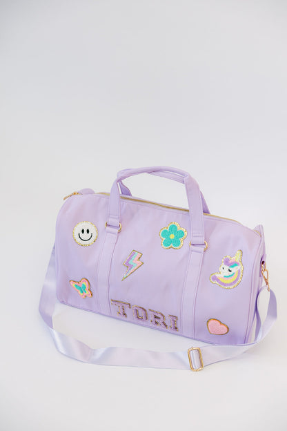 Personalized Nylon Weekender Bag – Unique Travel Gift with Removable Patches