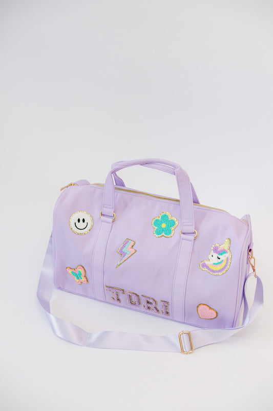 Personalized Nylon Weekender Bag – Unique Travel Gift with Removable Patches
