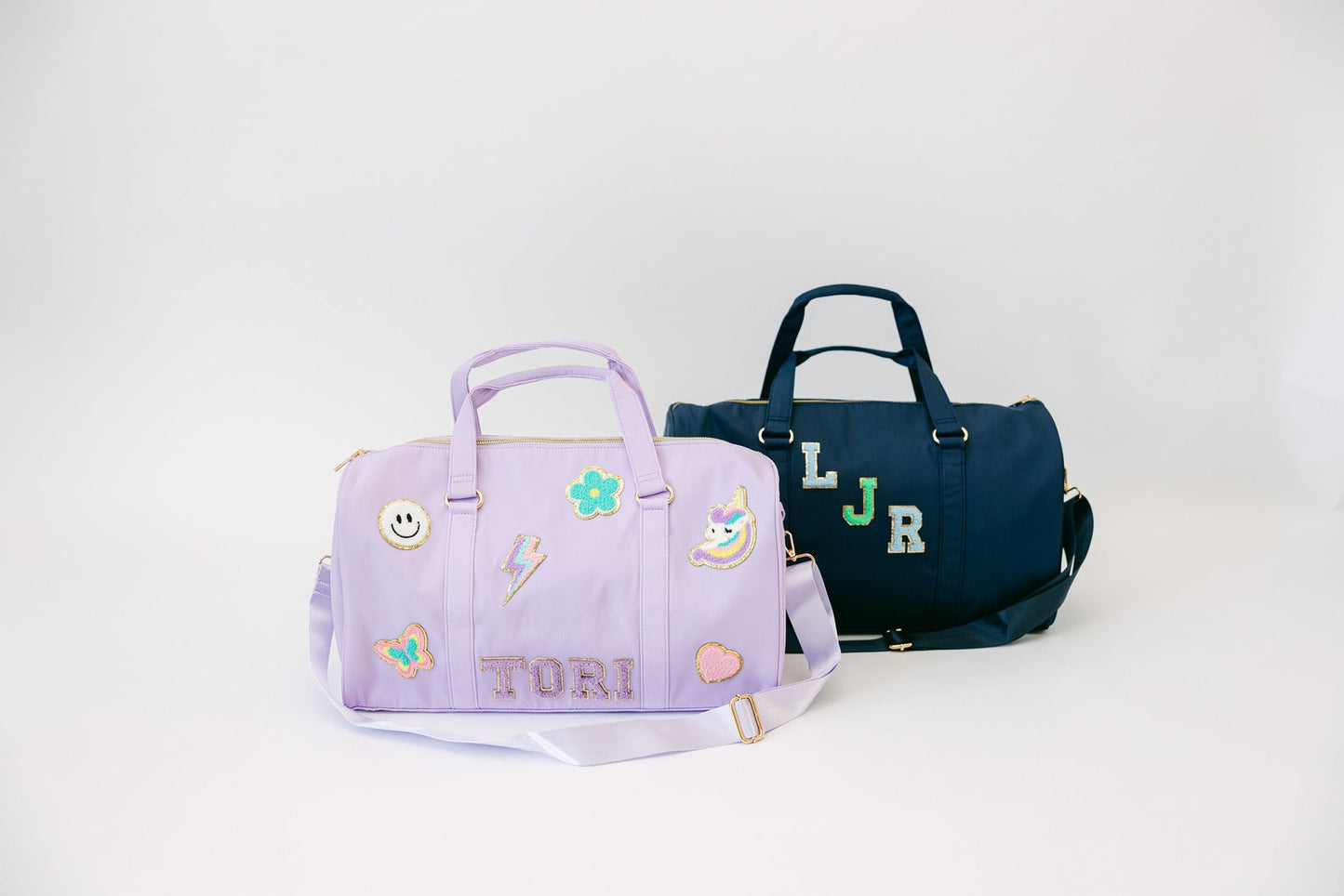 Personalized Nylon Weekender Bag – Unique Travel Gift with Removable Patches