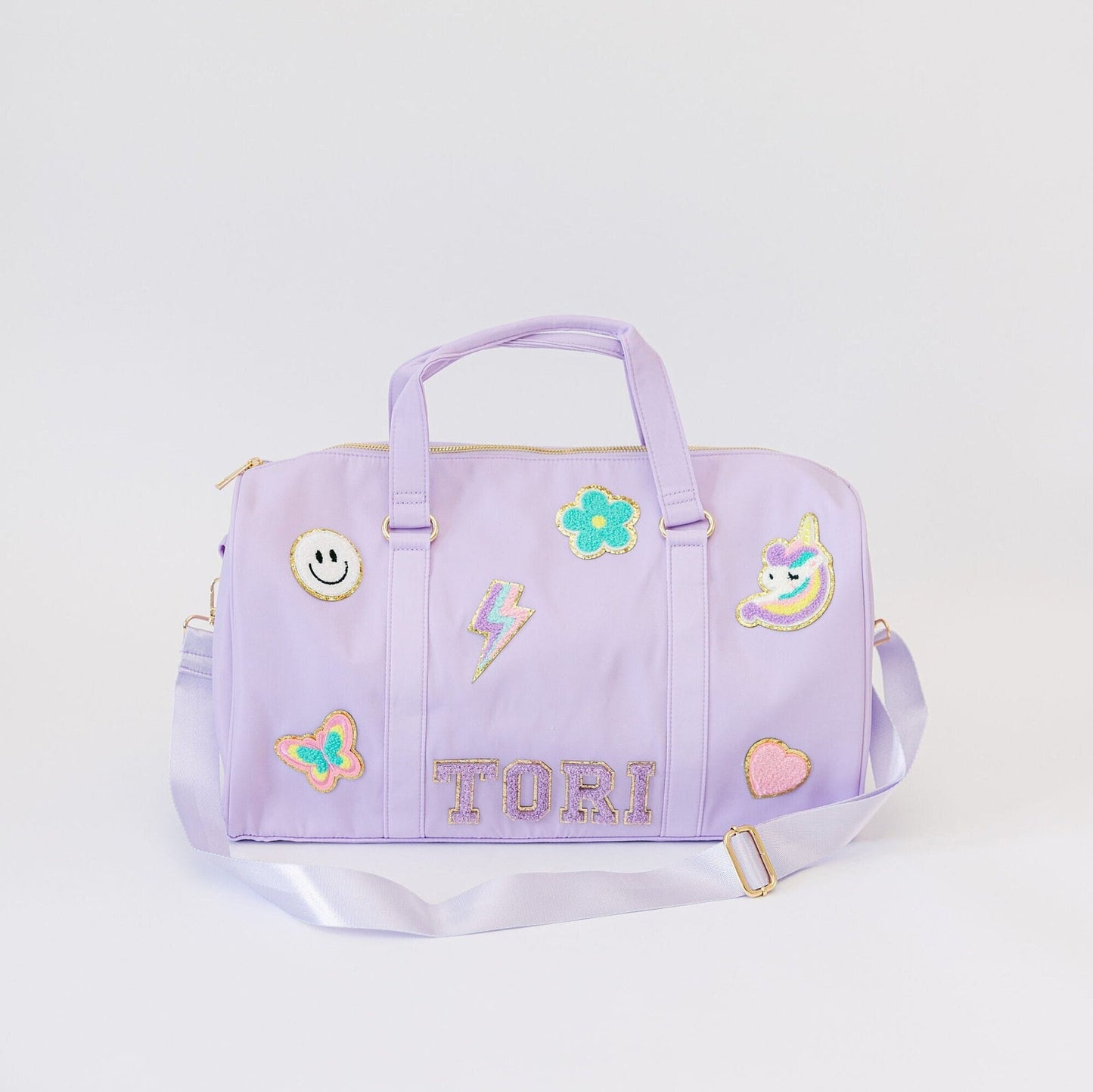Personalized Nylon Weekender Bag – Unique Travel Gift with Removable Patches