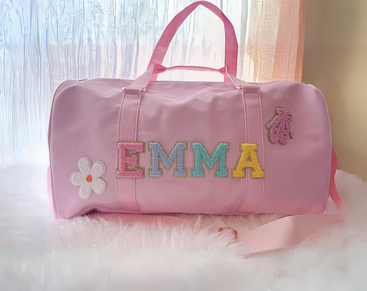 Monogrammed Ballet Dance Bag – Custom Name Duffle for Girls – Cheer, Gymnastics & Dance Class Essentials