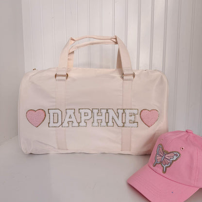 Monogrammed Ballet Dance Bag – Custom Name Duffle for Girls – Cheer, Gymnastics & Dance Class Essentials