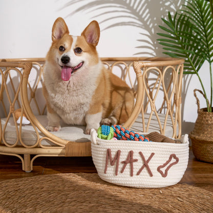 Personalized Pet Toy Storage Basket | Keep Their Favorites Safe & Tidy