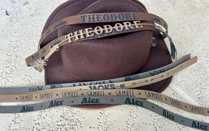 Custom Name Toddler Cowboy Hat - Personalized Kids Cowboy Cap for Birthday, Country Theme Party, Tractors & Trucks Design
