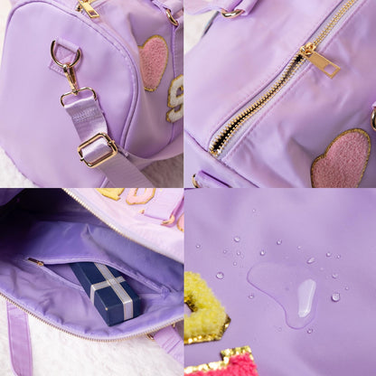 Personalized Dance Bag for Girls – Chenille Letter Ballet Duffle – Cute & Spacious Gift for Dancers & Gymnasts
