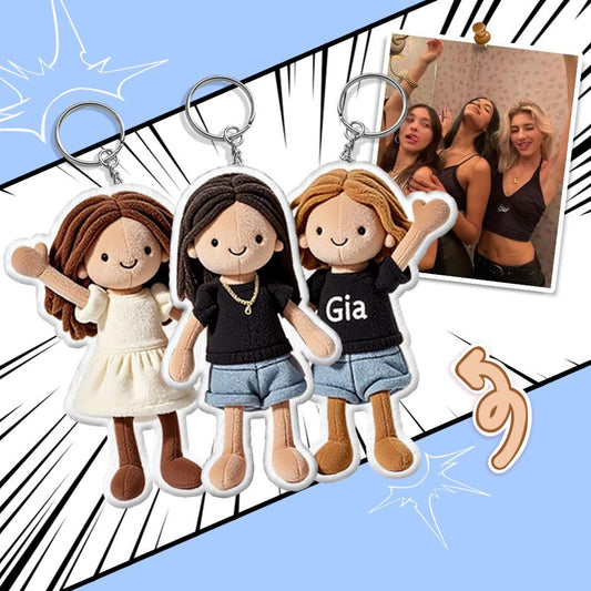 Personalized Sister Photo 3D Plush Doll Keychain/Pillow Gift For Sister