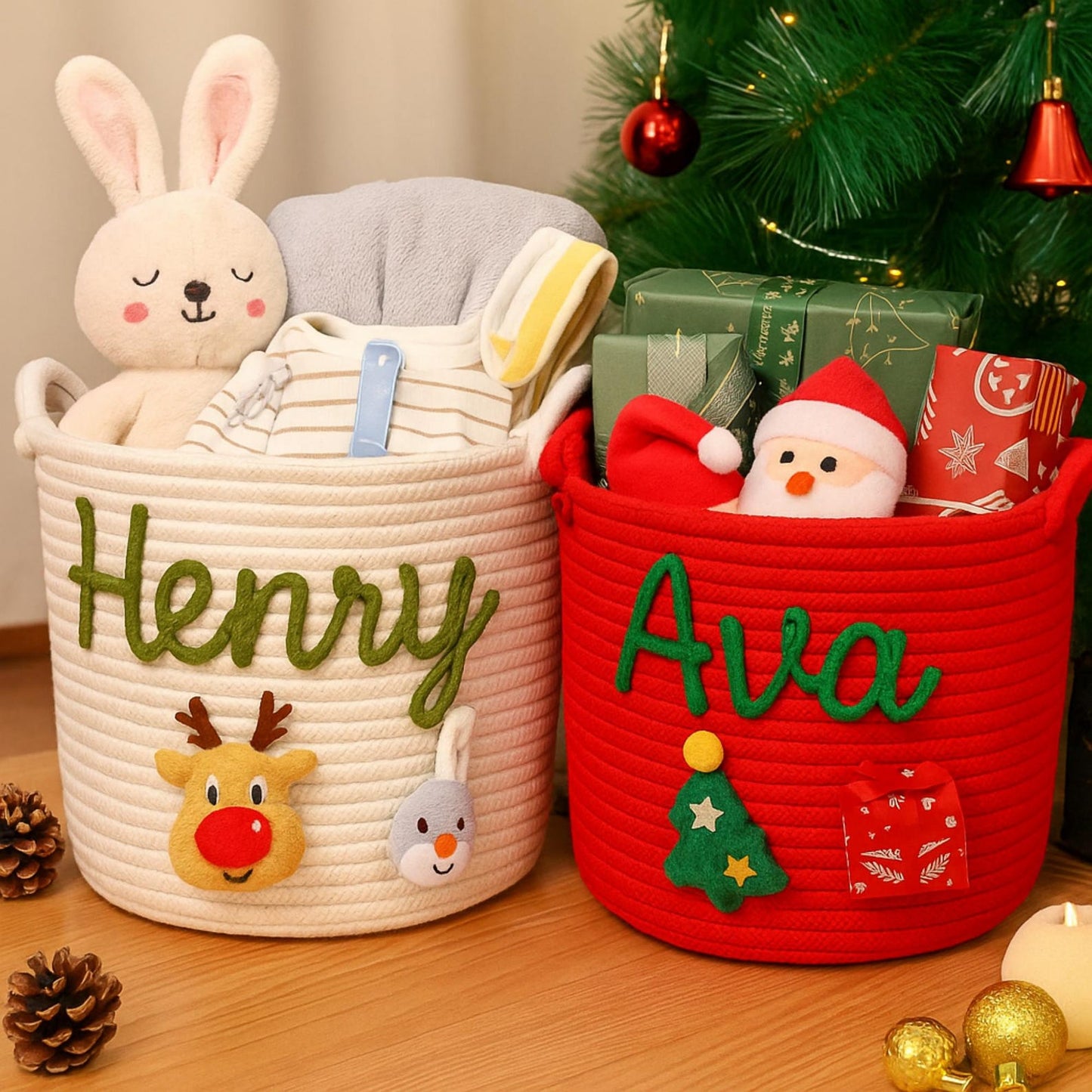 Personalized Christmas Keepsake Bag | Custom Cotton Sack for Santa's Gifts & Holiday Decor