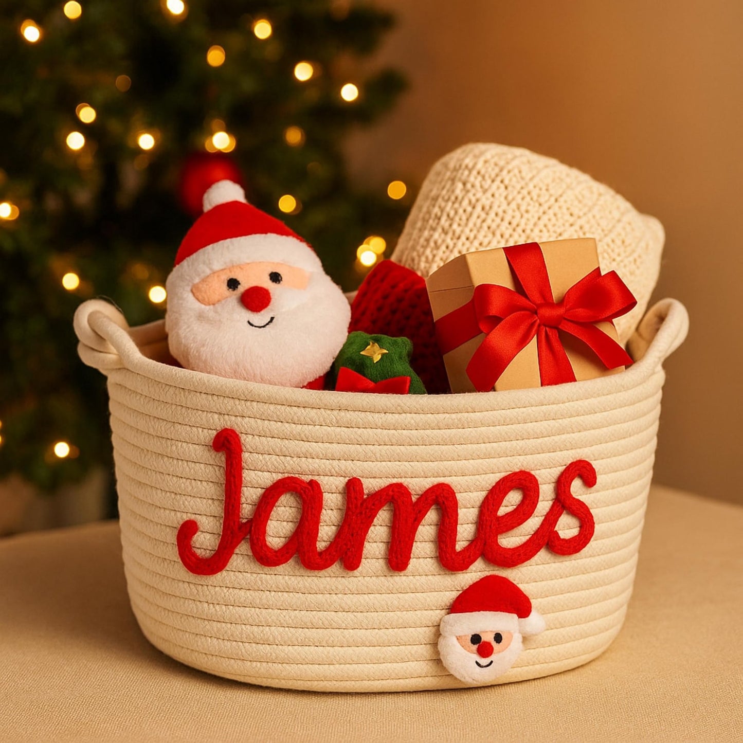 Personalized Christmas Keepsake Bag | Custom Cotton Sack for Santa's Gifts & Holiday Decor