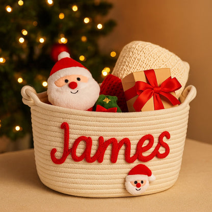 Personalized Christmas Keepsake Bag | Custom Cotton Sack for Santa's Gifts & Holiday Decor