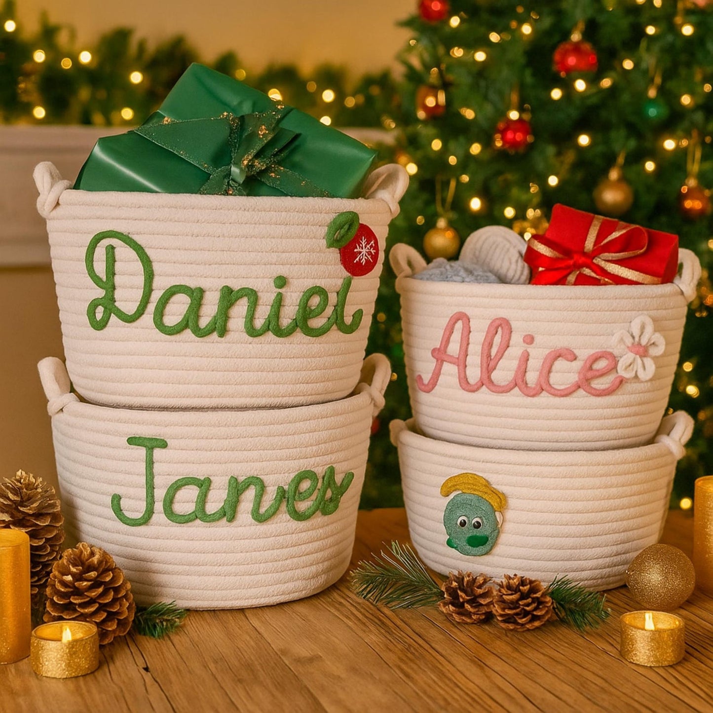 Personalized Christmas Keepsake Bag | Custom Cotton Sack for Santa's Gifts & Holiday Decor