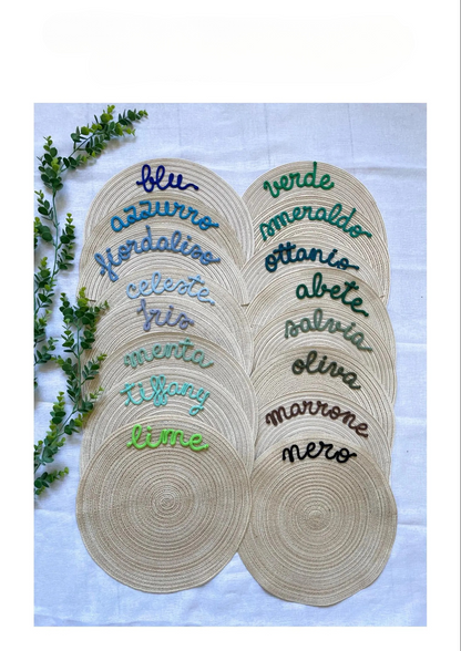 Custom Embroidered Placemats - Personalized Set of Names - Unique Housewarming, Christmas, Mother's Day Gift for Family - Washable Home Dining Decor