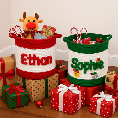 Magical Christmas Basket with Your Child's Name The Perfect Personalized Holiday Gift