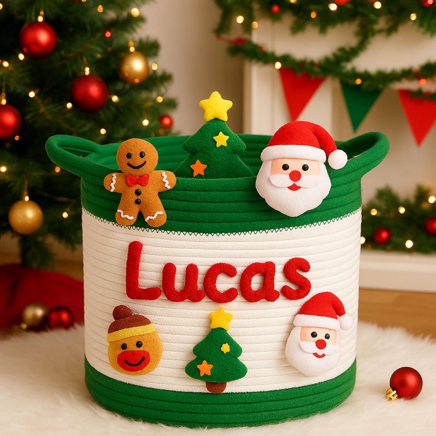 Magical Christmas Basket with Your Child's Name The Perfect Personalized Holiday Gift